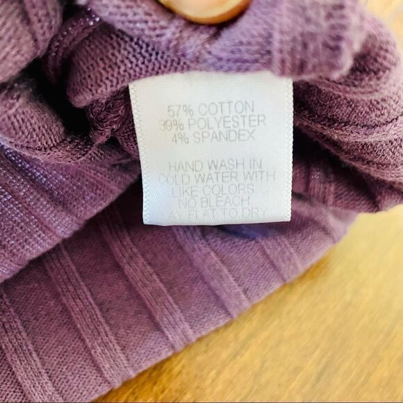 Harloweβ& Graham Purple Ribbed Top,β Size M - Picture 8 of 13
